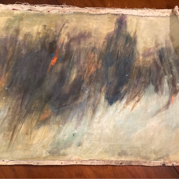 Other - Original vintage oil painting on canvas without stretcher abstract figurative.